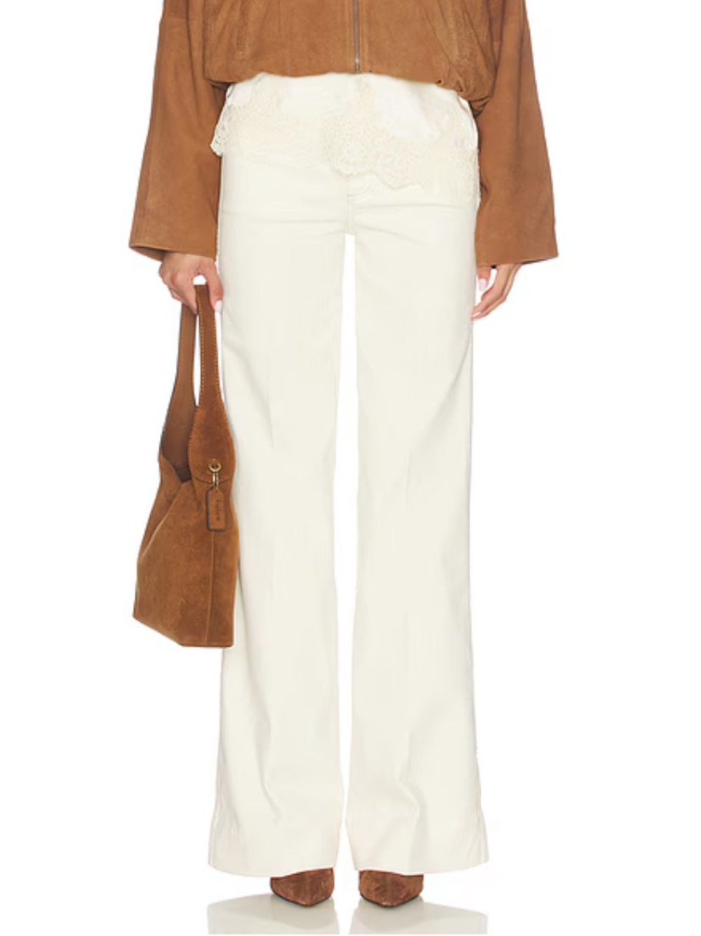 rag & bone Ruby Flare Trouser Pants in Ecru Size 25